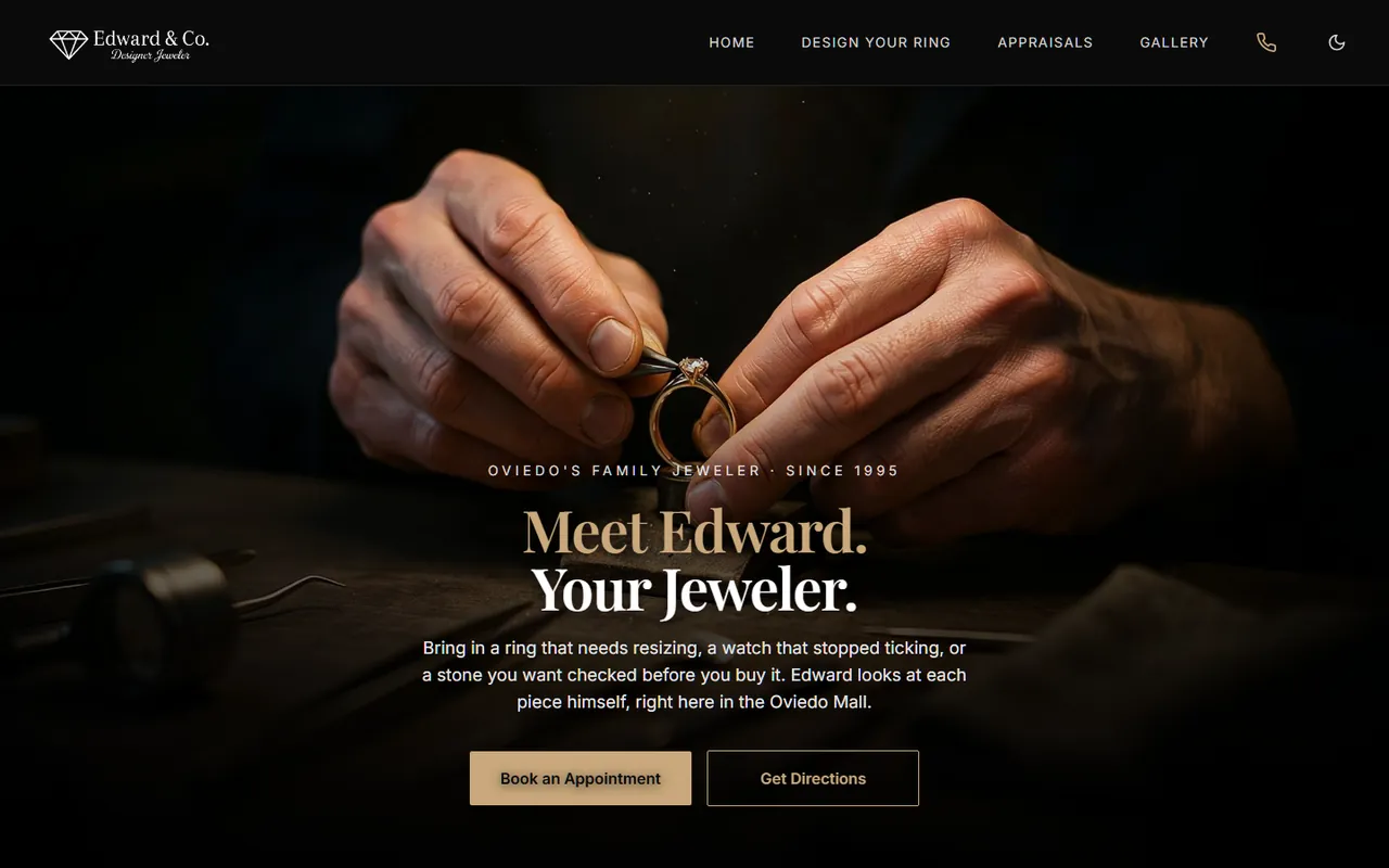 Edward & Co. designer jeweler website